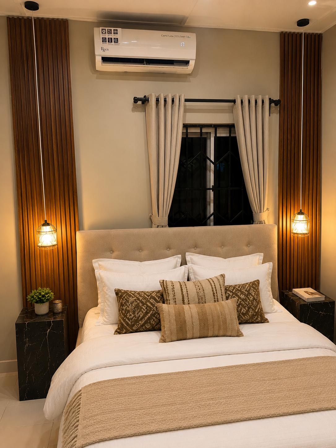 Garden Pool Suite at Lukas Garden Accra — The signature stay, opening directly onto the resort's iconic pool court.
